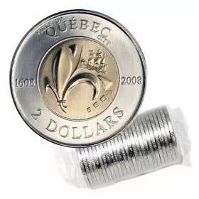 2008 (1608-) Canadian $2 Quebec City 400th Anniv Toonie Original Coin Roll