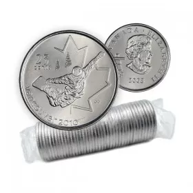 2008 Canadian 25-Cent Vancouver 2010 Olympics: Snowboarding Quarter Original Coin Roll 