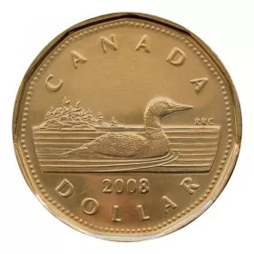 2008 Canadian $1 Common Loon Dollar Coin (Brilliant Uncirculated)