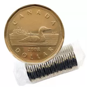 2008 Canadian $1 Common Loon Dollar Original Coin Roll