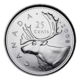 2008 Canadian 25-Cent Caribou Quarter Coin (Brilliant Uncirculated)