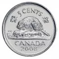 2008 Canadian 5-Cent Beaver Nickel Original Coin Roll