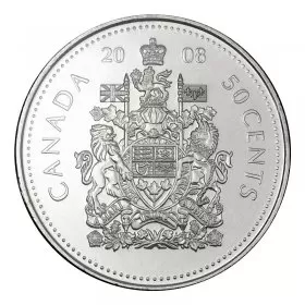 2008 Canadian 50-Cent Coat of Arms Half Dollar Coin (Brilliant Uncirculated)