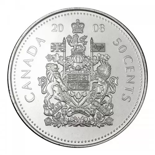 2008 Canadian 50-Cent Coat of Arms Half Dollar Coin (Brilliant Uncirculated)