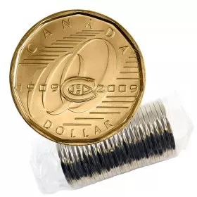 2009 (1909-) Canadian $1 Montreal Canadiens Centennial Loonie Dollar Original Coin Roll