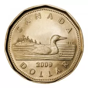 2009 Canadian $1 Common Loon Dollar Coin (Brilliant Uncirculated)