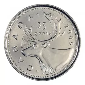 2009 Canadian 25-Cent Caribou Quarter Coin (Brilliant Uncirculated)