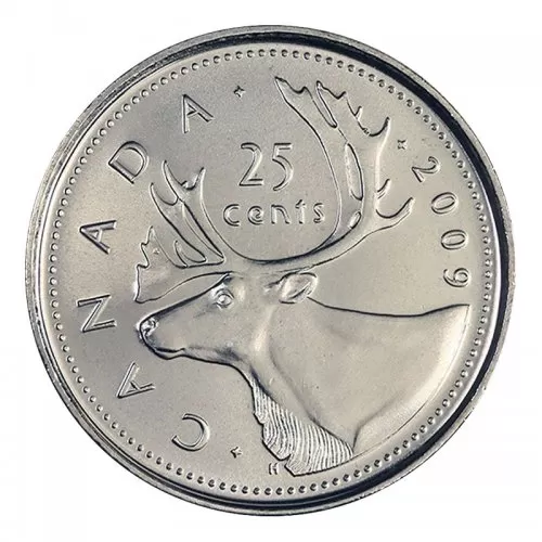 2009 Canadian 25-Cent Caribou Quarter Coin (Brilliant Uncirculated)