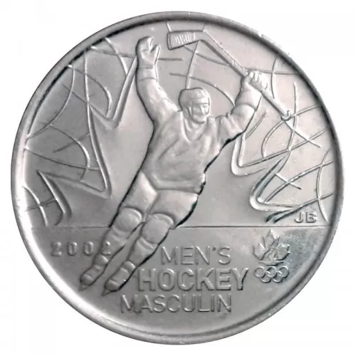 2009 Canadian 25-Cent Golden Moments: Men's Ice Hockey Non-coloured Quarter Coin (Brilliant Uncirculated)
