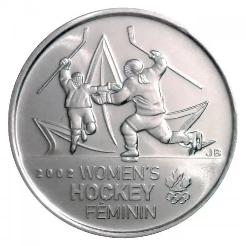 2009 Canadian 25-Cent Golden Moments: Women's Ice Hockey Non-coloured Quarter Coin (Brilliant Uncirculated)