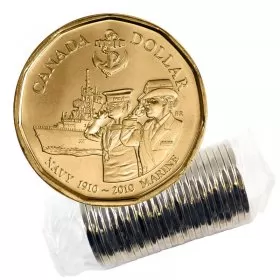 2010 (1910-) Canadian $1 Navy 100th Anniversary Loonie Dollar Original Coin Roll