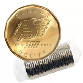 2010 (1910-) Canadian $1 Saskatchewan Roughriders Centennial Loonie Dollar Original Coin Roll