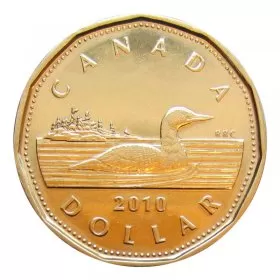 2010 Canadian $1 Common Loon Dollar Coin (Brilliant Uncirculated)