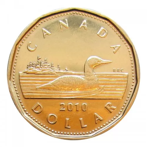2010 Canadian $1 Common Loon Dollar Coin (Brilliant Uncirculated)