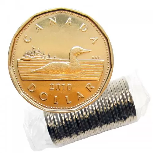 2010 Canadian $1 Common Loon Dollar Original Coin Roll