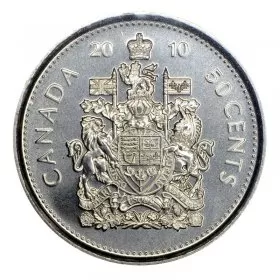 2010 Canadian 50-Cent Coat of Arms Half Dollar Coin (Brilliant Uncirculated)