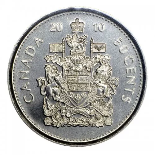 2010 Canadian 50-Cent Coat of Arms Half Dollar Coin (Brilliant Uncirculated)