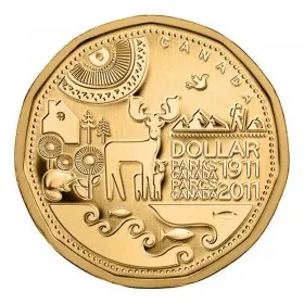2011 (1911-) Canadian $1 Parks Canada Centennial Loonie Dollar Coin (Brilliant Uncirculated)