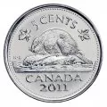 2011 Canadian 5-Cent Beaver Nickel Original Coin Roll
