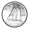 2012 Canadian 10-Cent Bluenose Schooner Dime Original Coin Roll