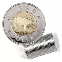 2012 Canadian $2 Polar Bear/Old Generation Toonie Original Coin Roll