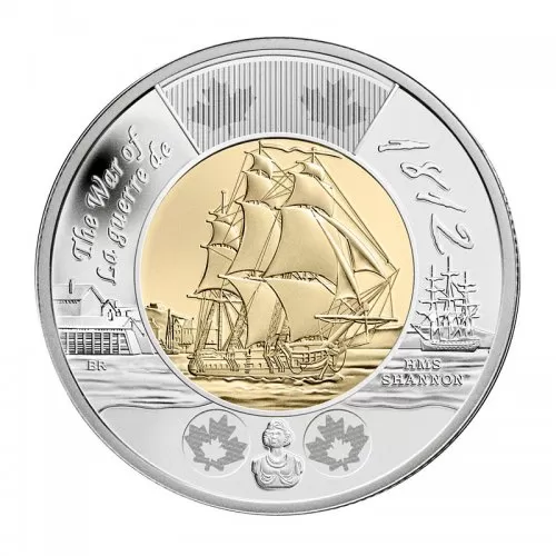 2012 Canadian $2 War of 1812: HMS Shannon Commemorative Toonie Coin (Brilliant Uncirculated)