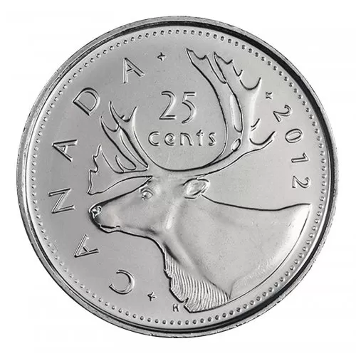2012 Canadian 25-Cent Caribou Quarter Coin (Brilliant Uncirculated)