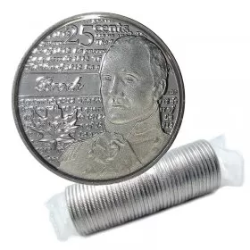 2012 Canadian 25-Cent Heroes of 1812: Sir Isaac Brock Non-coloured Quarter Original Coin Roll