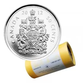 2012 Canadian 50-Cent Coat of Arms Half Dollar Special Wrap Coin Roll
