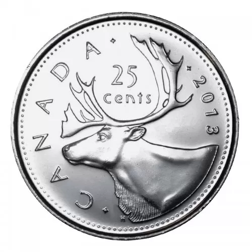 2013 Canadian 25-Cent Caribou Quarter Coin (Brilliant Uncirculated)