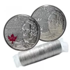 2013 Canadian 25-Cent Heroes of 1812: Charles-Michel de Salaberry Quarter Original Coin Roll (Some Coloured)