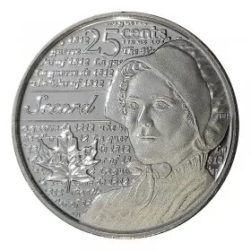 2013 Canadian 25-Cent Heroes of 1812: Laura Secord Non-coloured Quarter Coin (Brilliant Uncirculated)
