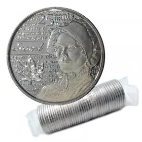 2013 Canadian 25-Cent Heroes of 1812: Laura Secord coloured Quarter Original Coin Roll