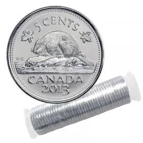2013 Canadian 5-Cent Beaver Nickel Original Coin Roll