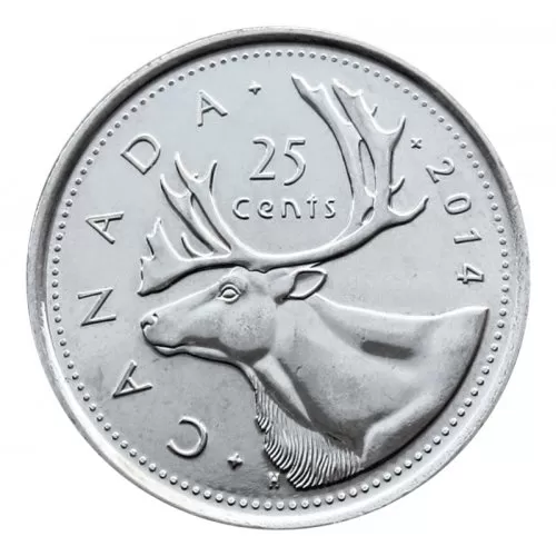 2014 Canadian 25-Cent Caribou Quarter Coin (Brilliant Uncirculated)