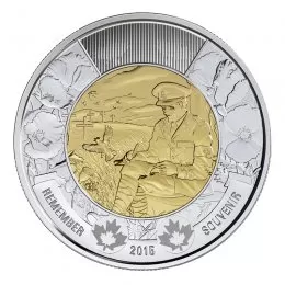 2015 Canadian $2 In Flanders Fields Remembrance Toonie Coin (Brilliant Uncirculated)