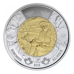 2015 Canadian $2 In Flanders Fields Remembrance Toonie Coin (Brilliant Uncirculated)