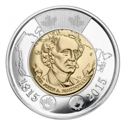 2015 (1815-) Canadian $2 Sir John A. Macdonald's Birth 200th Anniv Toonie Coin (Brilliant Uncirculated)