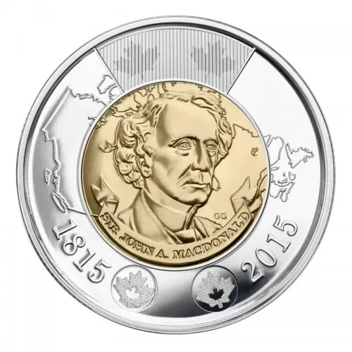 2015 (1815-) Canadian $2 Sir John A. Macdonald's Birth 200th Anniv Toonie Coin (Brilliant Uncirculated)