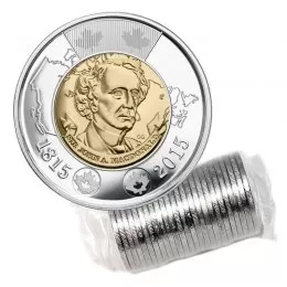 2015 (1815-) Canadian $2 Sir John A. Macdonald's Birth 200th Anniv Toonie Original Coin Roll