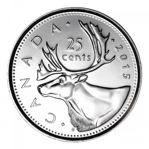 2015 Canadian 25-Cent Caribou Quarter Coin (Brilliant Uncirculated)