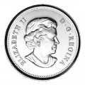 2015 Canadian 25-Cent National Flag 50 Years Non-Coloured Quarter Coin (Brilliant Uncirculated)