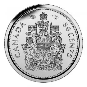 2015 Canadian 50-Cent Coat of Arms Half Dollar Coin (Brilliant Uncirculated)