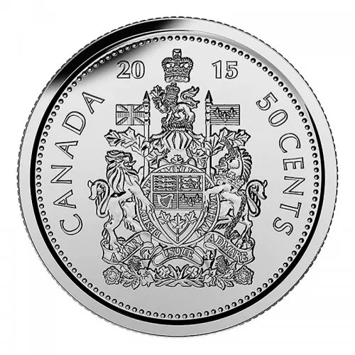 2015 Canadian 50-Cent Coat of Arms Half Dollar Coin (Brilliant Uncirculated)