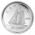 2016 Canadian 10-Cent Bluenose Schooner Dime Original Coin Roll