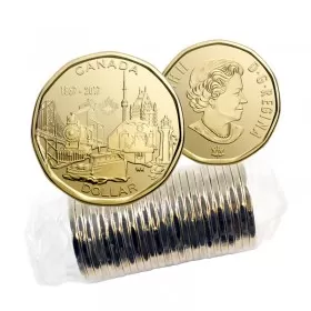 2017 (1867-) Canadian $1 Connecting A Nation 150th Anniv Loonie Dollar Original Coin Roll