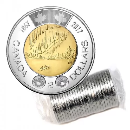 2017 (1867-) Canadian $2 Dance Of The Spirits Non-coloured Original Coin Roll