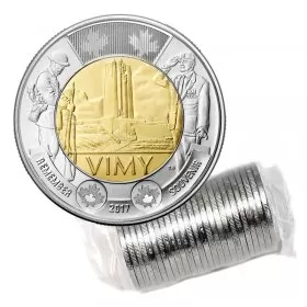 2017 Canadian $2 The Battle of Vimy Ridge 100th Anniv Remembrance Toonie Original Coin Roll
