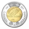 2017 (1867-) Canadian $2 Dance Of The Spirits Toonie Special Wrap Coin Roll (Some Coloured, Glow In The Dark)