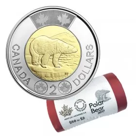 2017 Canadian $2 Polar Bear Toonie Classic Special Wrap Coin Roll